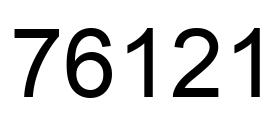 Number 76121 black image
