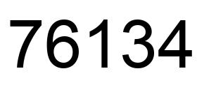 Number 76134 black image