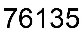 Number 76135 black image