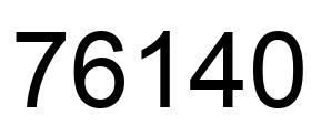 Number 76140 black image
