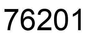 Número 76201 imagen negro