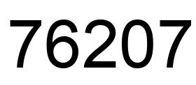 Número 76207 imagen negro