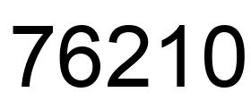 Número 76210 imagen negro