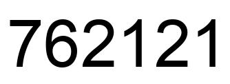 Number 762121 black image