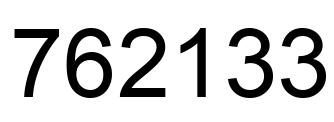 Number 762133 black image