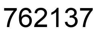 Number 762137 black image