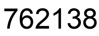 Number 762138 black image