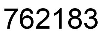 Number 762183 black image