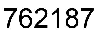 Number 762187 black image