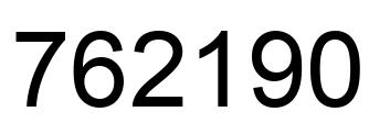 Number 762190 black image