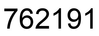 Number 762191 black image
