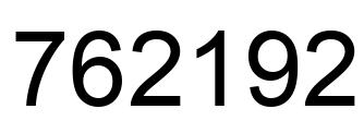 Number 762192 black image