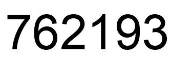 Number 762193 black image