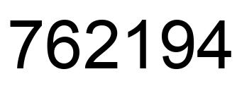 Number 762194 black image