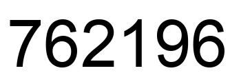Number 762196 black image