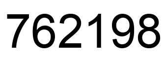 Number 762198 black image