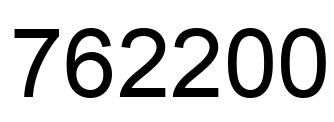 Number 762200 black image