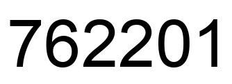 Number 762201 black image