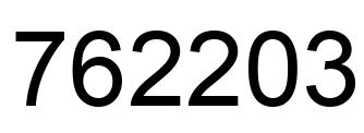 Number 762203 black image