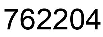 Number 762204 black image