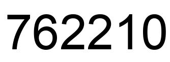 Number 762210 black image