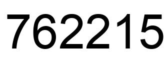 Number 762215 black image