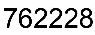 Número 762228 imagen negro