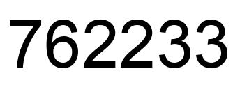 Número 762233 imagen negro