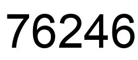 Número 76246 imagen negro