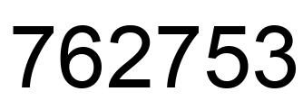 Number 762753 black image