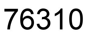 Number 76310 black image