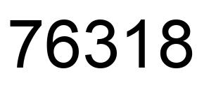 Number 76318 black image