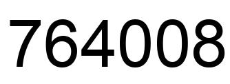 Number 764008 black image