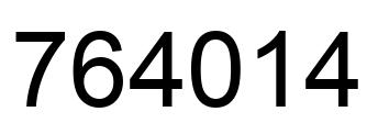 Number 764014 black image