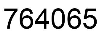 Number 764065 black image