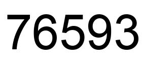 Number 76593 black image