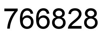Number 766828 black image