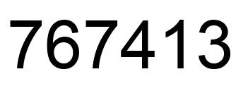 Número 767413 imagen negro
