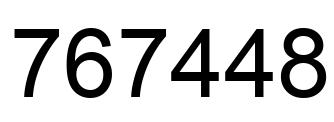 Number 767448 black image
