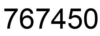 Número 767450 imagen negro
