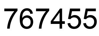 Número 767455 imagen negro