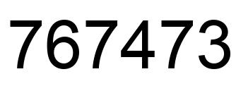 Number 767473 black image