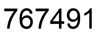 Number 767491 black image