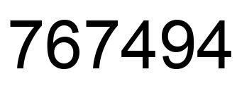 Número 767494 imagen negro
