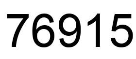 Number 76915 black image