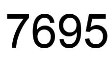 Number 7695 black image