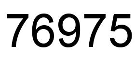 Número 76975 imagen negro