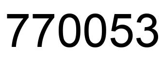 Number 770053 black image