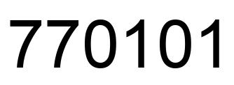 Número 770101 imagen negro