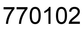 Número 770102 imagen negro